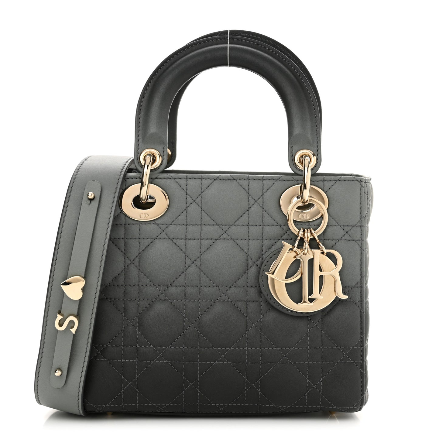 Lambskin Cannage Gradient Small My ABCDior Lady Dior Grey