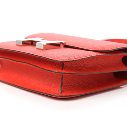 Hermes Epsom Enamel Constance 18 Capucine Sanguine 8 of 14