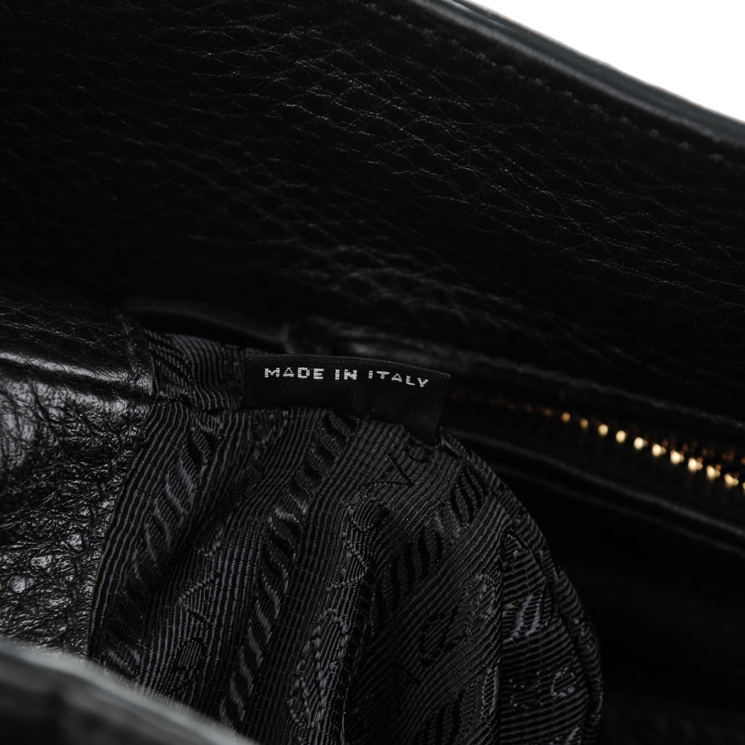 Prada Vitello Daino Side Pocket Tote Nero Black 7 of 9