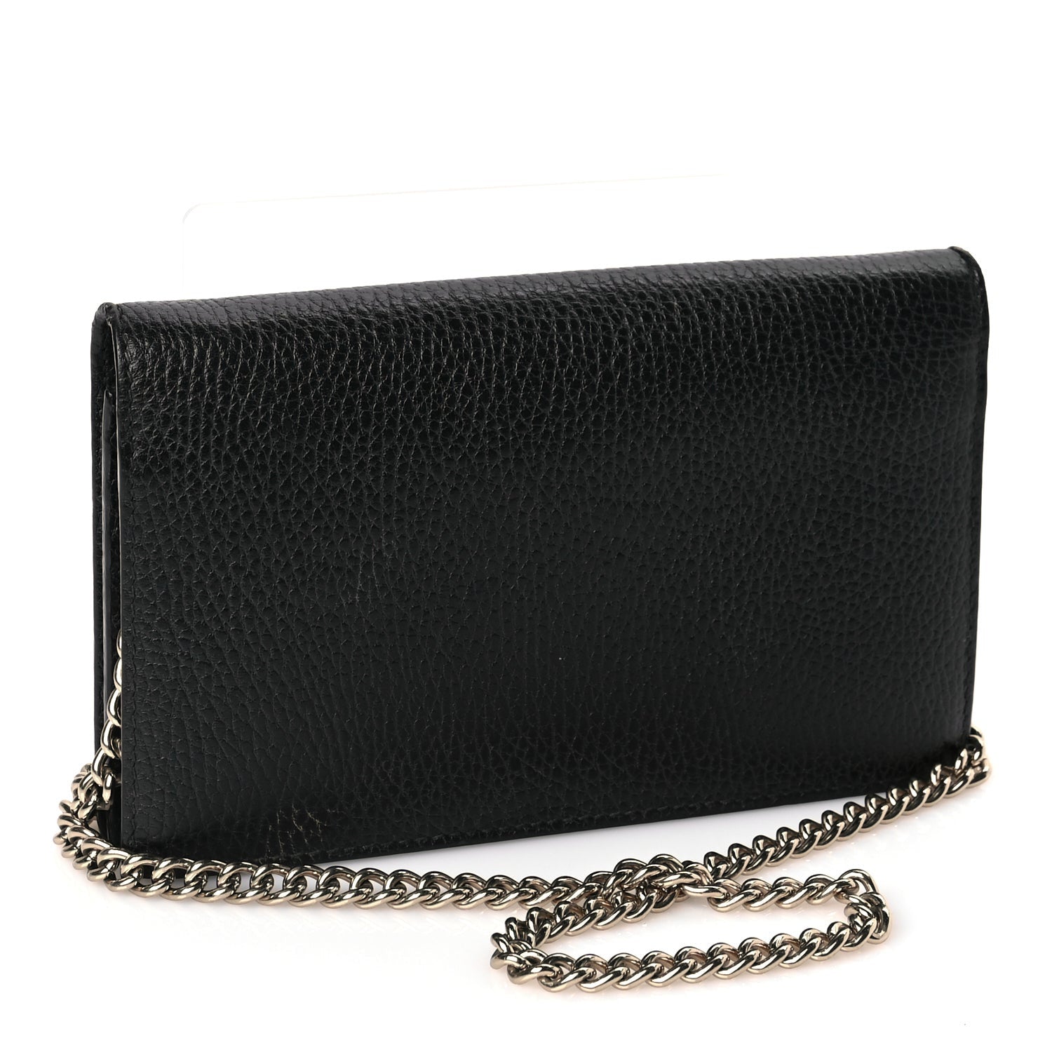 Gucci Dollar Calfskin Medium Betty Chain Wallet Black 2 of 8