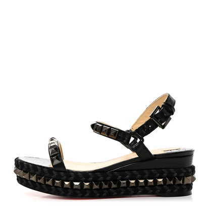 Christian Louboutin Alligator Rope Cataclou 60 Platform Sandals 35 Black 1 of 7