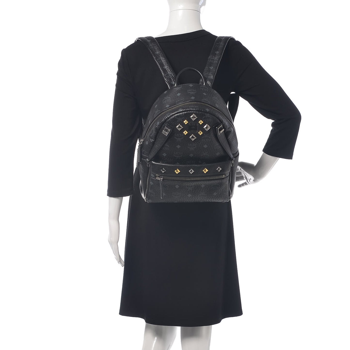 Visetos Studded Small Dual Stark Backpack Black