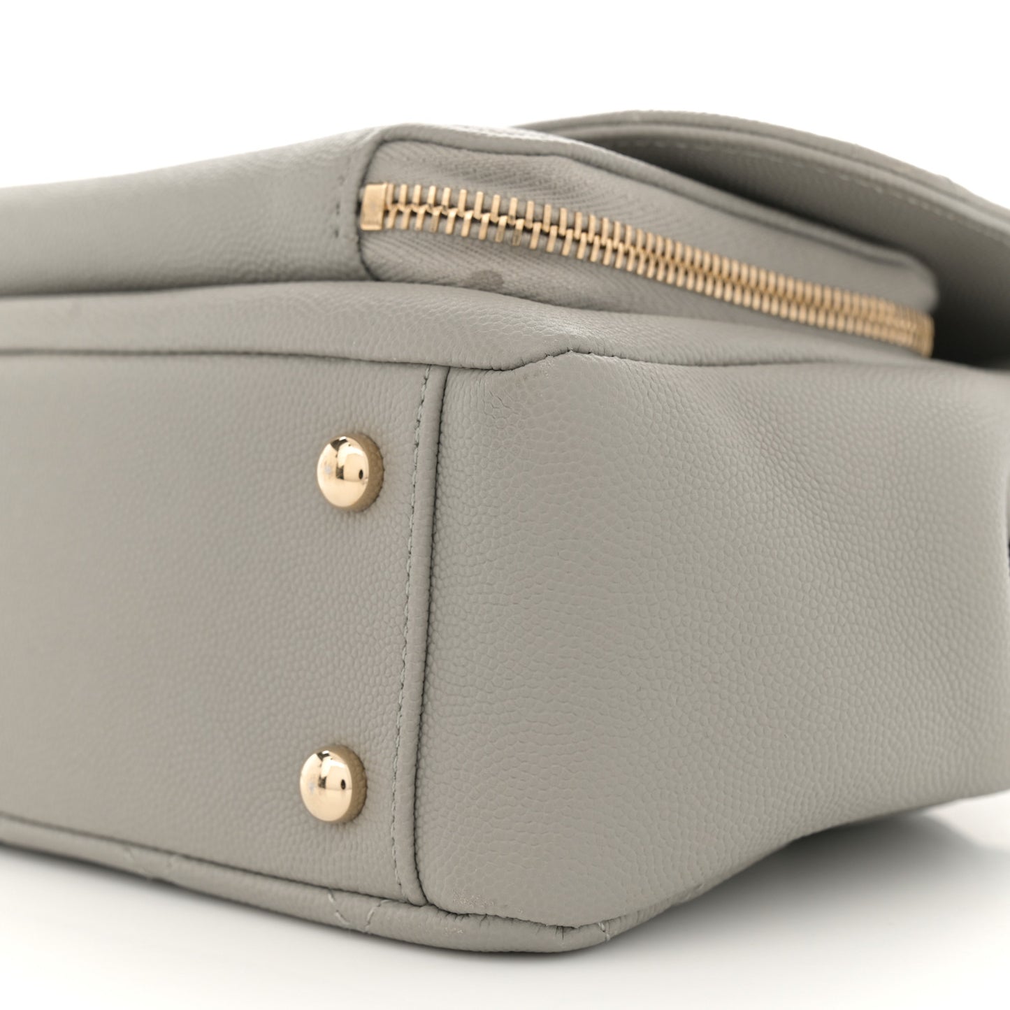 Caviar Quilted Medium Business Affinity Flap Grey