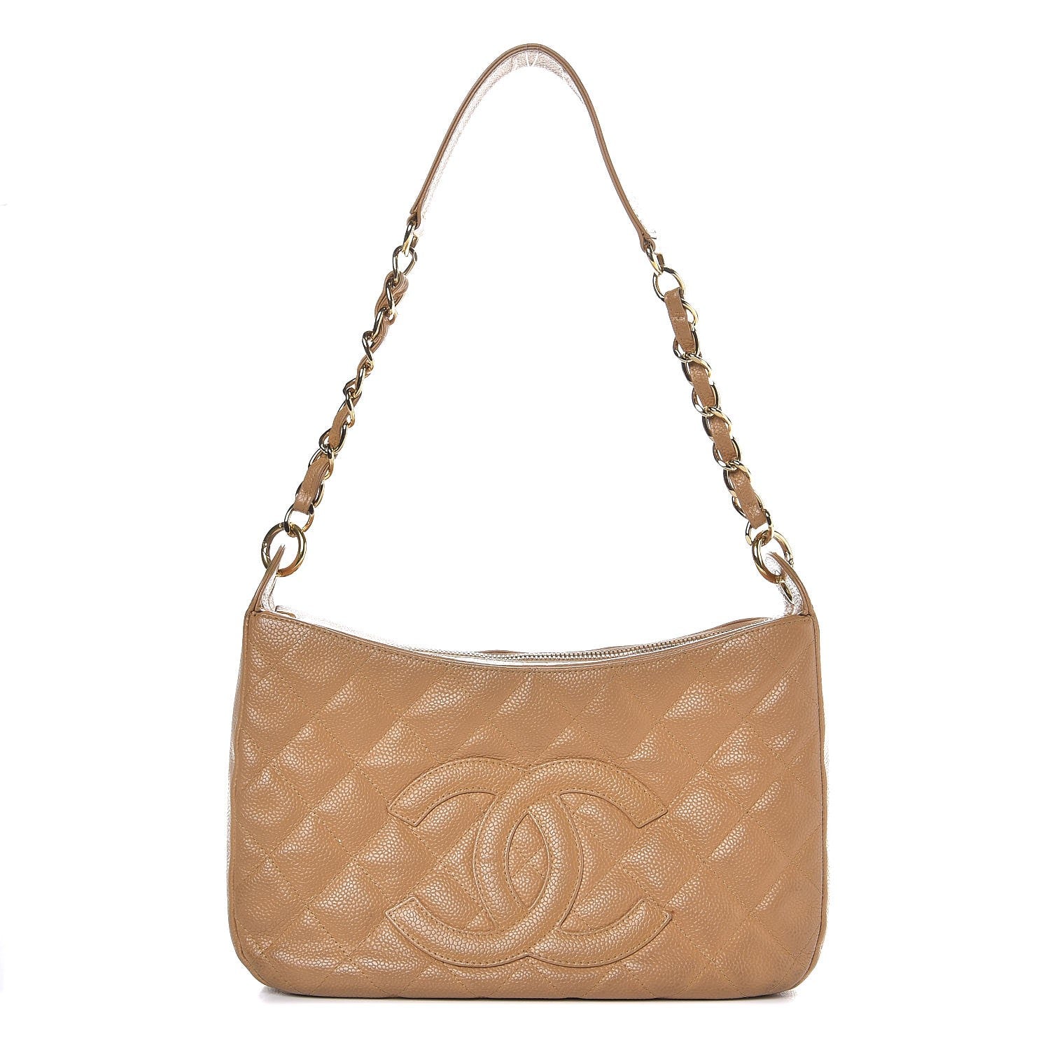 Chanel Caviar Quilted Hobo Beige 1 of 16
