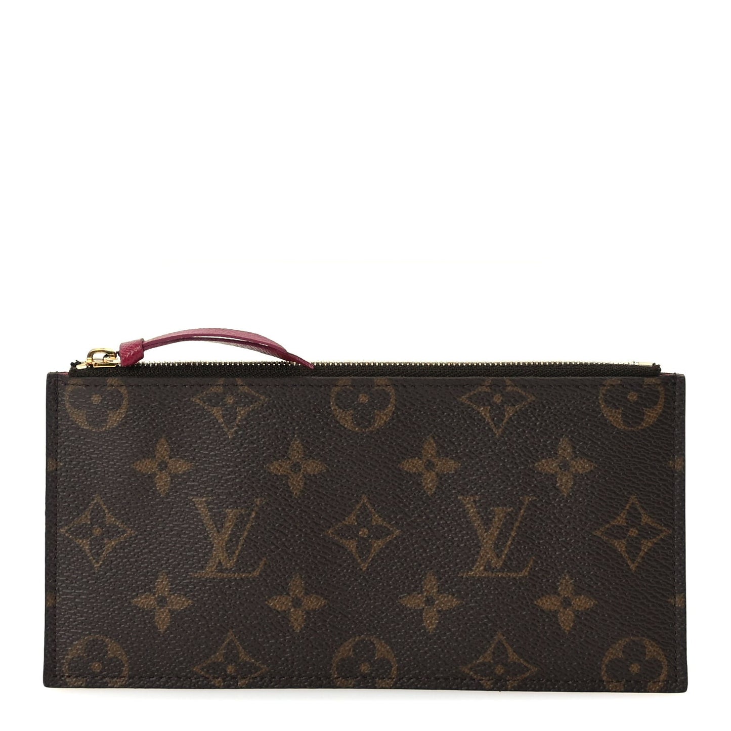 Monogram Felicie Chain Wallet Zippered Insert Fuchsia