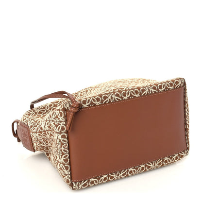 Loewe Jacquard Anagram Calfskin Small Cubi Bag Tan Pecan 3 of 8