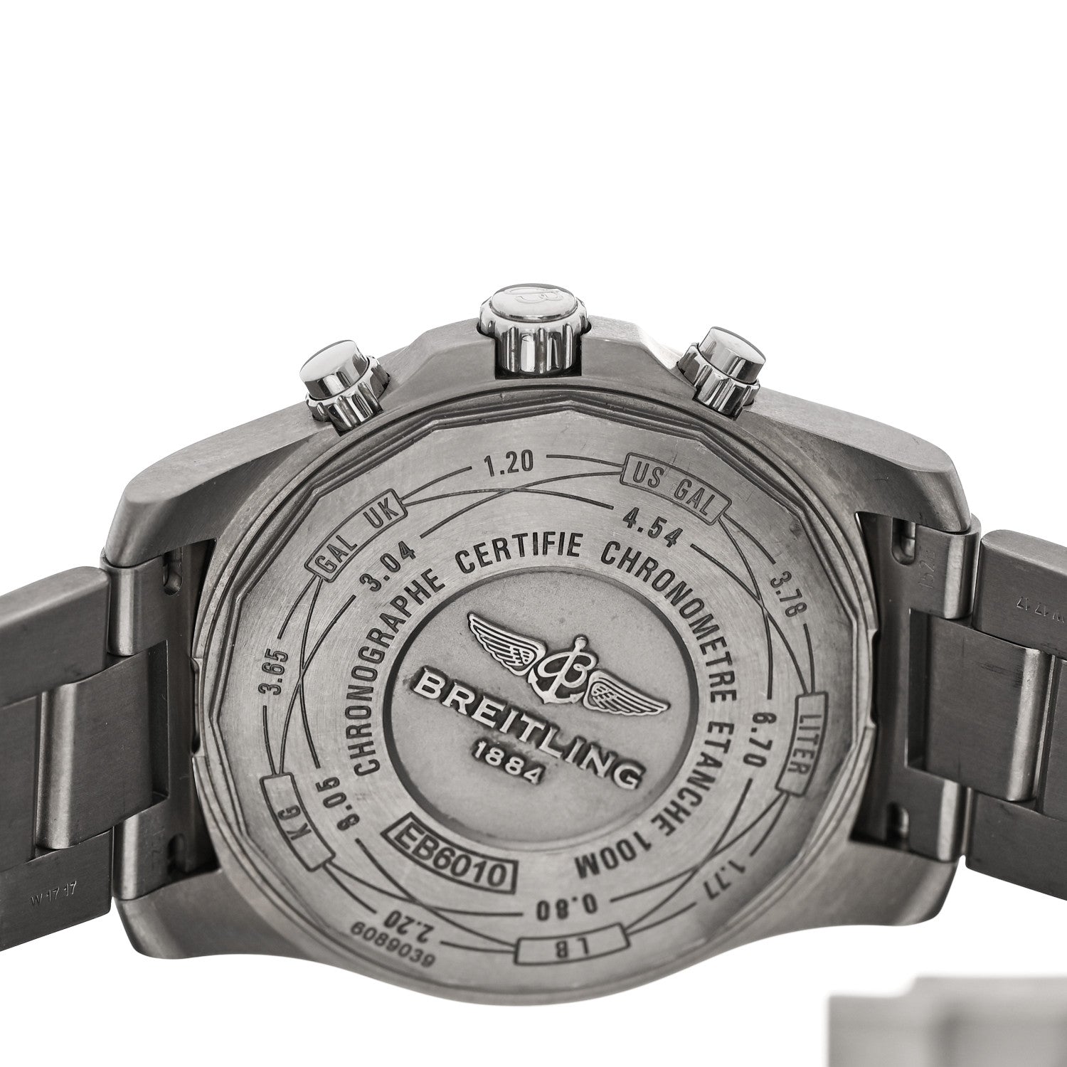Breitling Titanium 43mm Chronospace Evo B60 Chronograph Quartz Watch Black EB6010 4 of 5