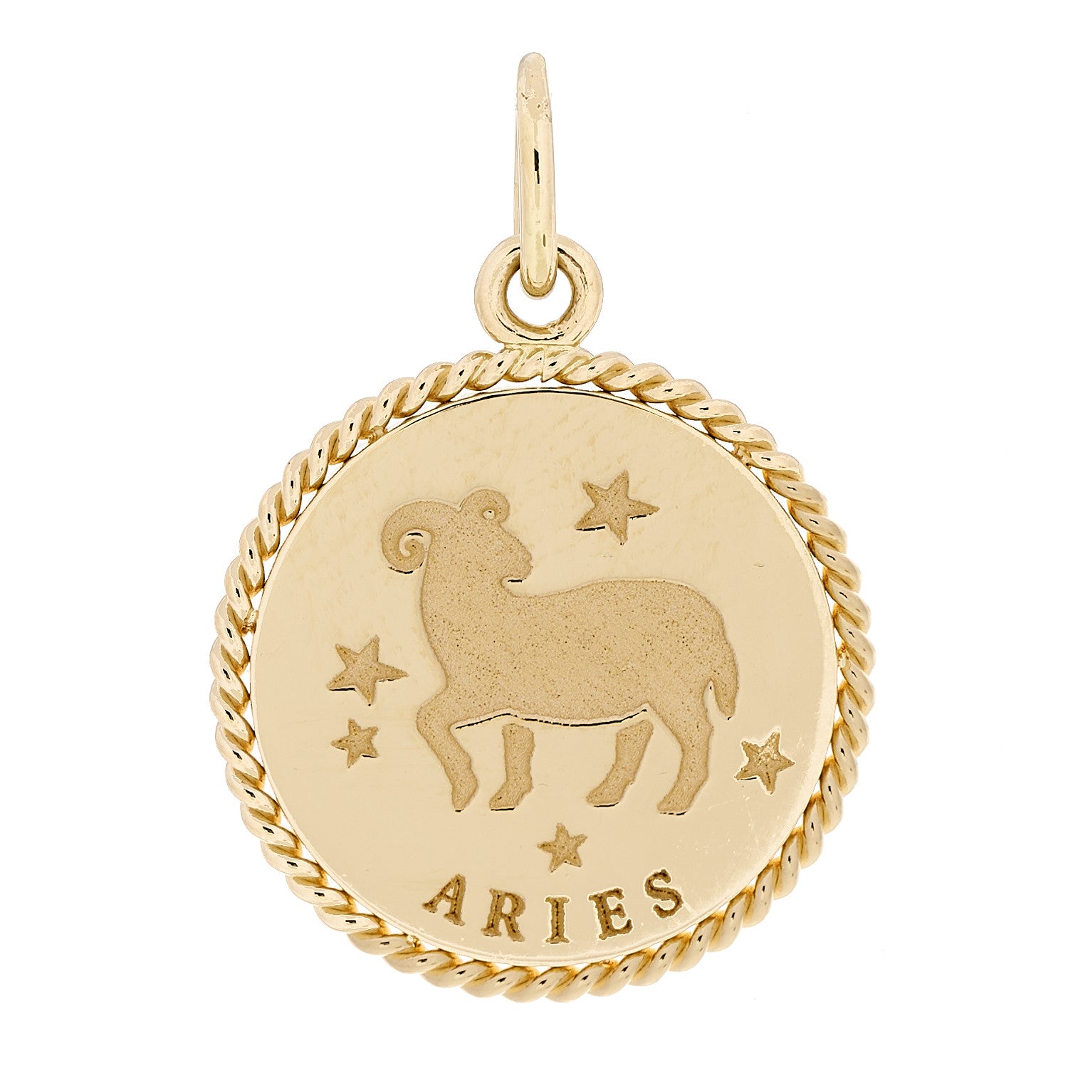 Tiffany 18K Yellow Gold Zodiac Aries Pendant 1 of 4