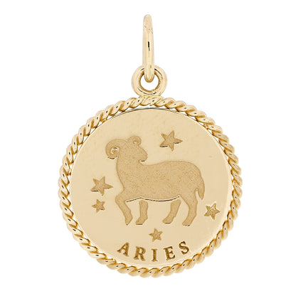 Tiffany 18K Yellow Gold Zodiac Aries Pendant 1 of 4