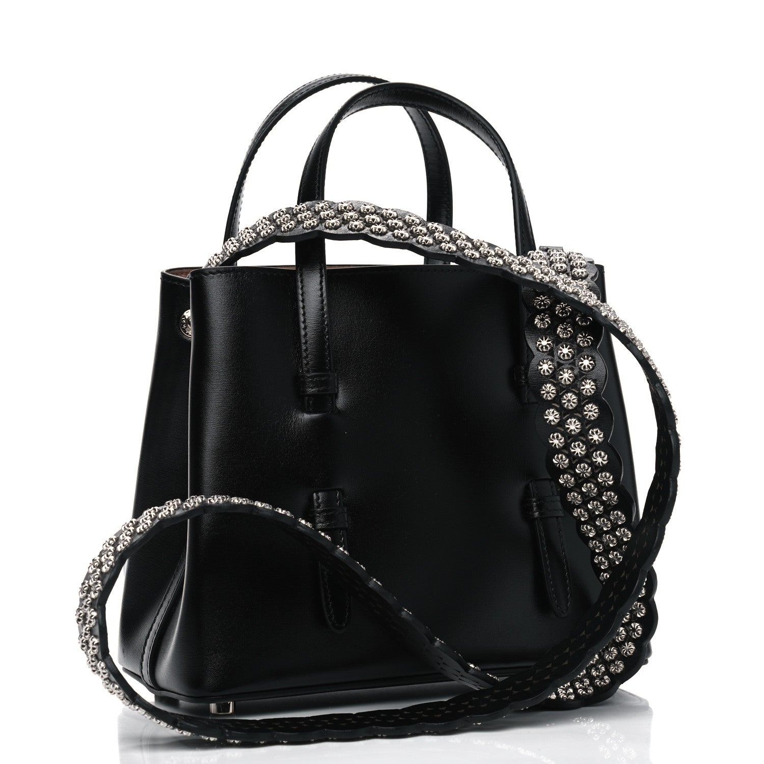 Alaia Calfskin Clou Etoile Strap Mina 20 Bag Black 2 of 5