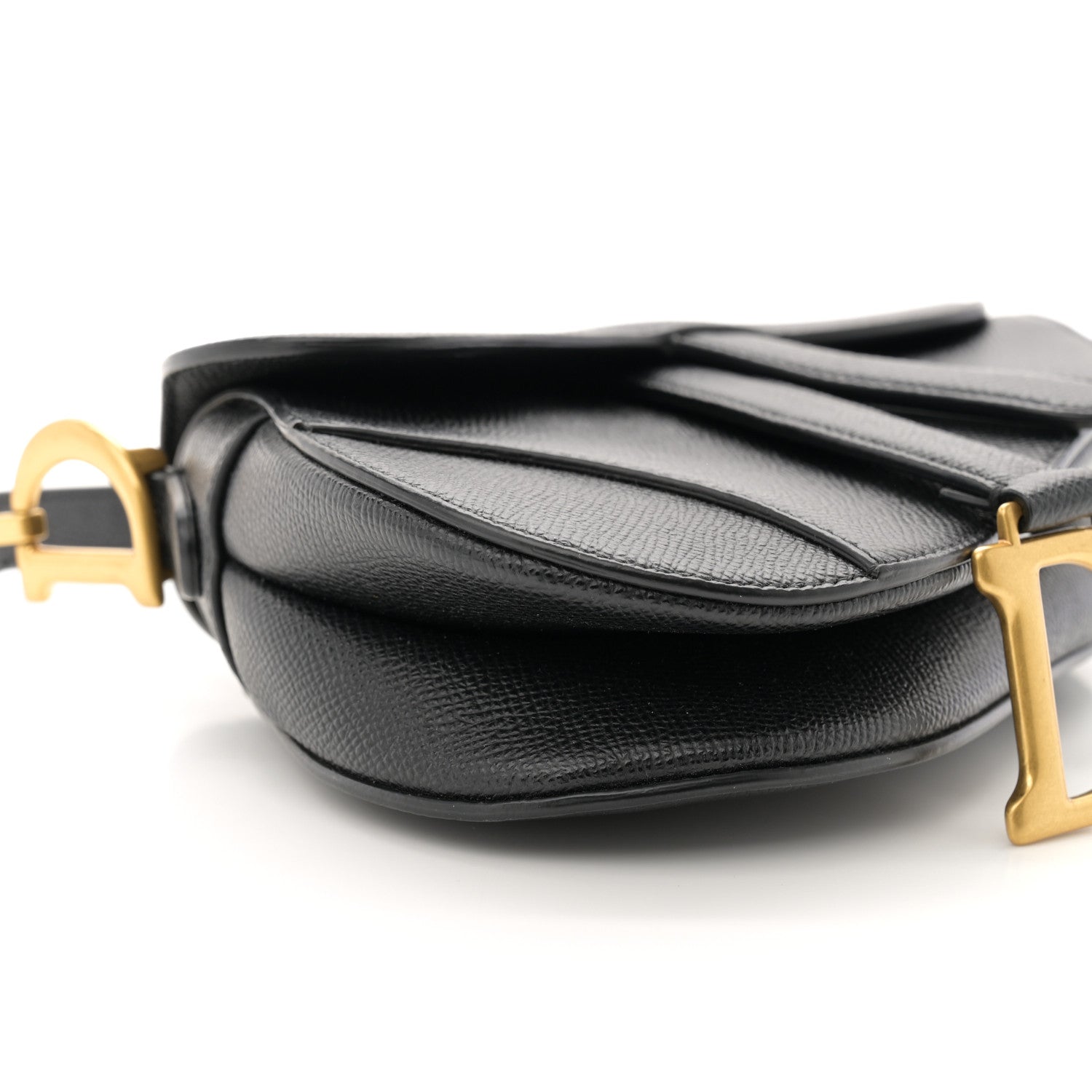 Christian Dior Grained Calfskin Mini Saddle Bag Black 9 of 10