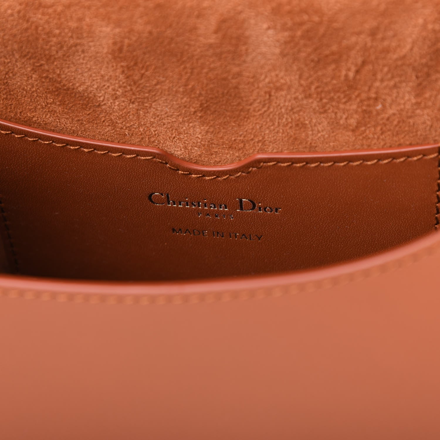 Christian Dior Box Calfskin Medium Bobby Flap Dark Tan 8 of 12