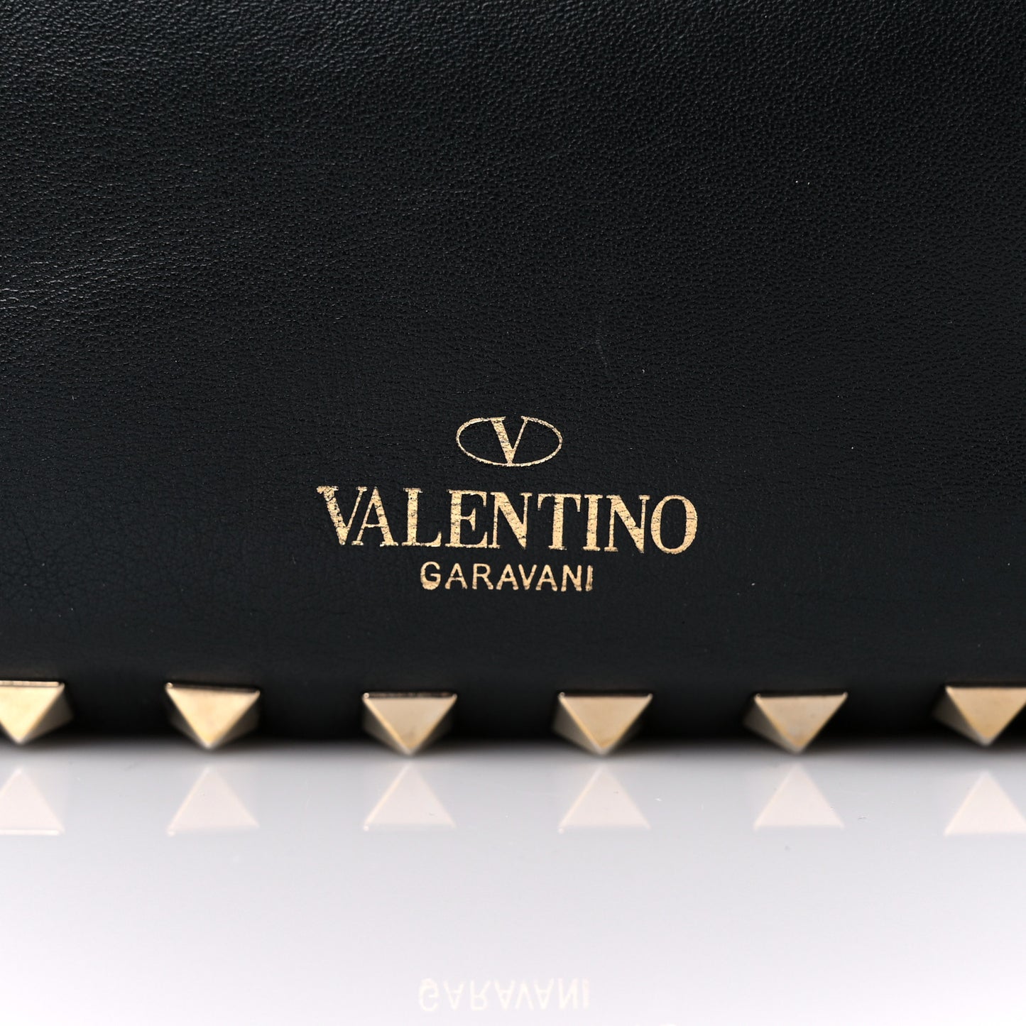 Vitello Mini Rockstud Tote Black