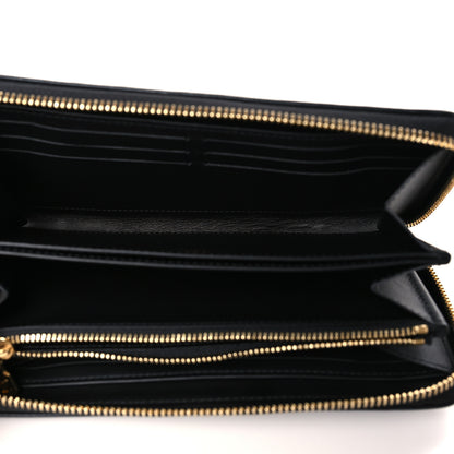 Louis Vuitton Lambskin Embossed Monogram Coussin Zippy Wallet Black 5 of 6