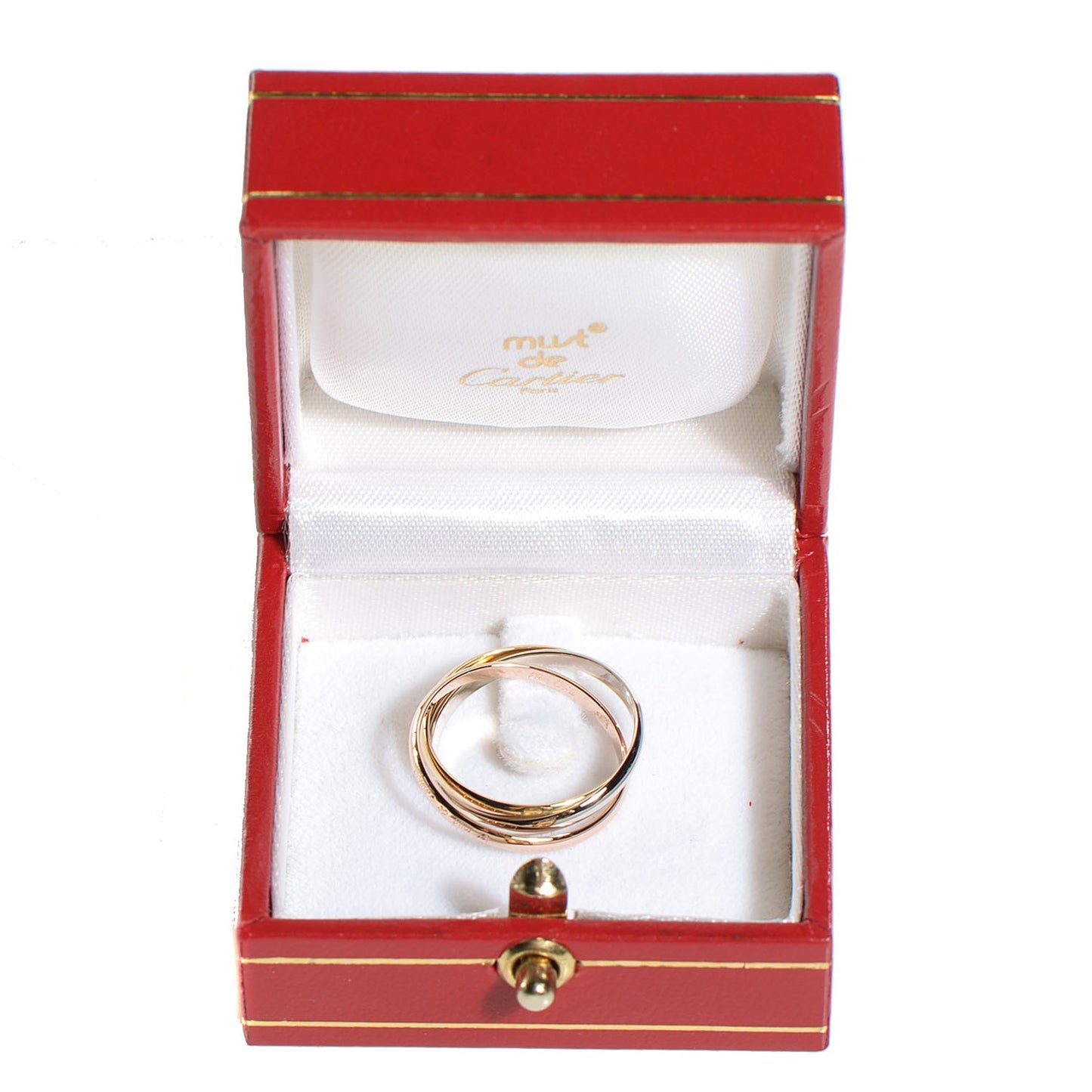 18K Pink Yellow White Gold Small Trinity Ring 48 4.5