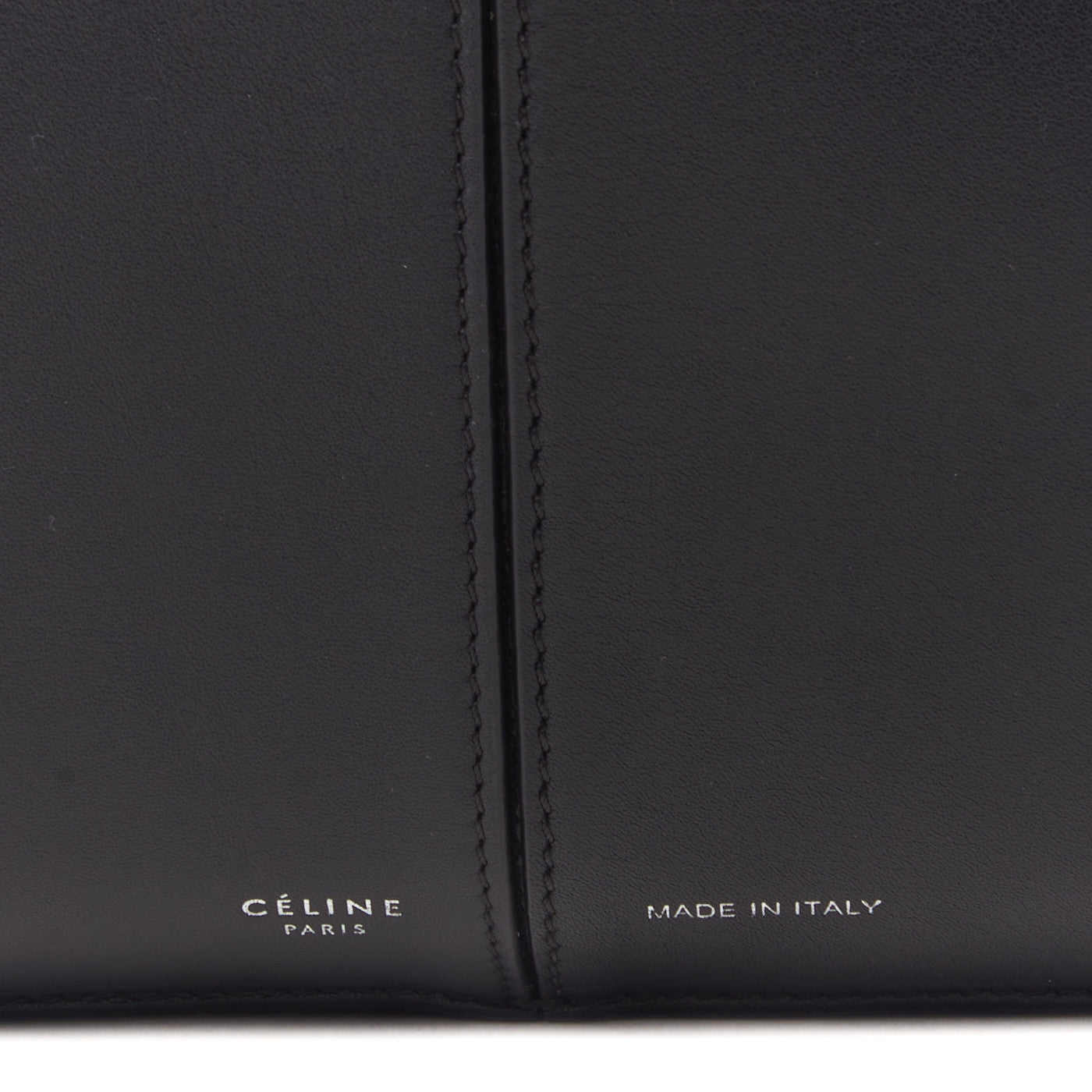 Baby Grained Calfskin Medium Tri-Fold Bag Black