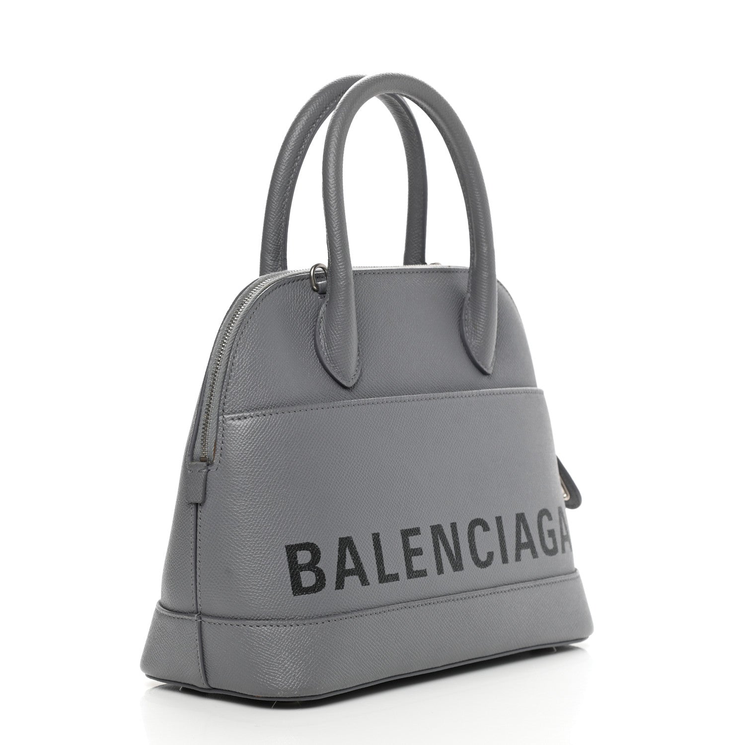 Balenciaga Grained Calfskin S Ville Top Handle Bag Gris Glace 3 of 14