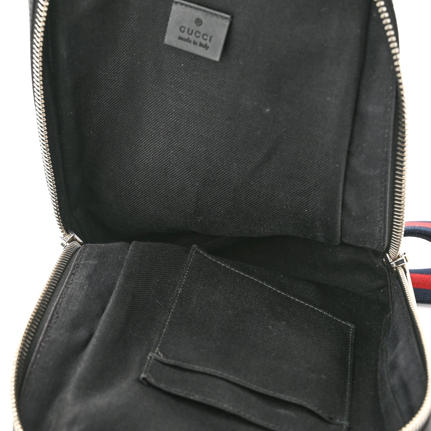 GG Supreme Monogram Web Belt Bag Black Grey