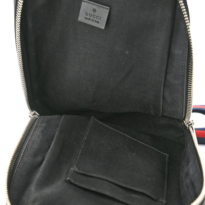 Gucci GG Supreme Monogram Web Belt Bag Black Grey 5 of 11