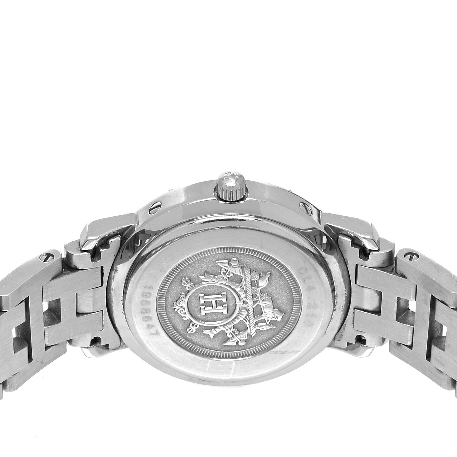 Hermes Stainless Steel 24mm Clipper Quartz Watch White 4 of 5