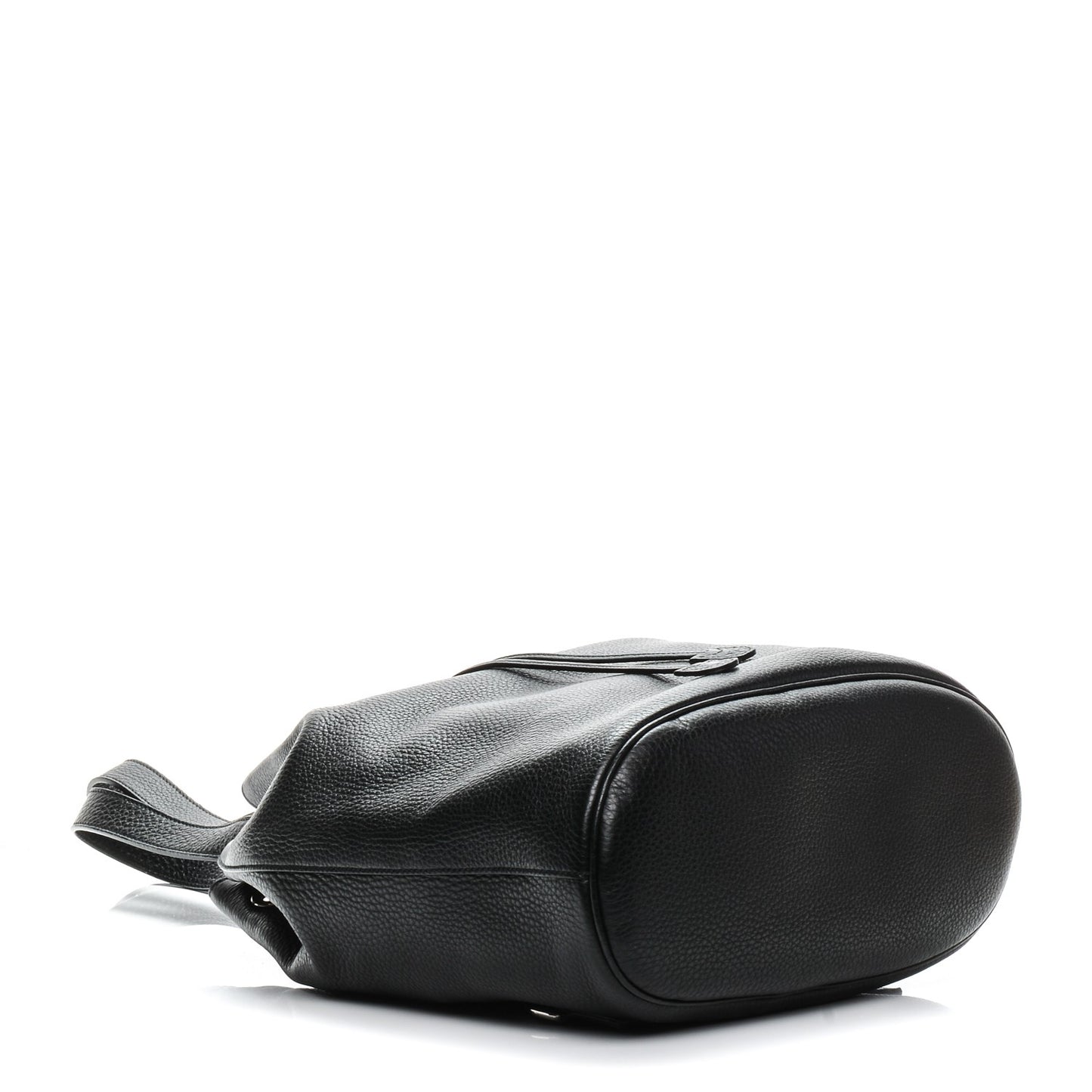 Pebbled Calfskin Small Soho Drawstring Backpack Black