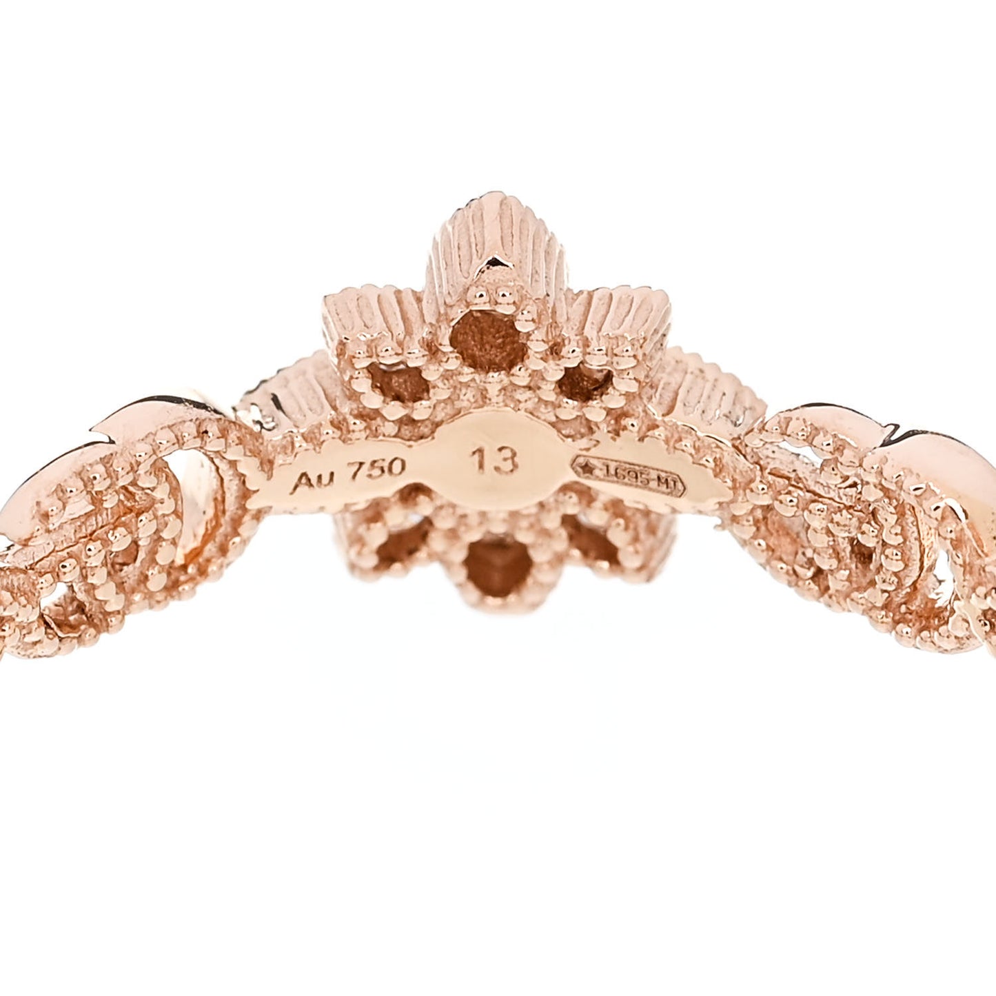 18K Rose Gold Diamond Flora Ring 53 6.25