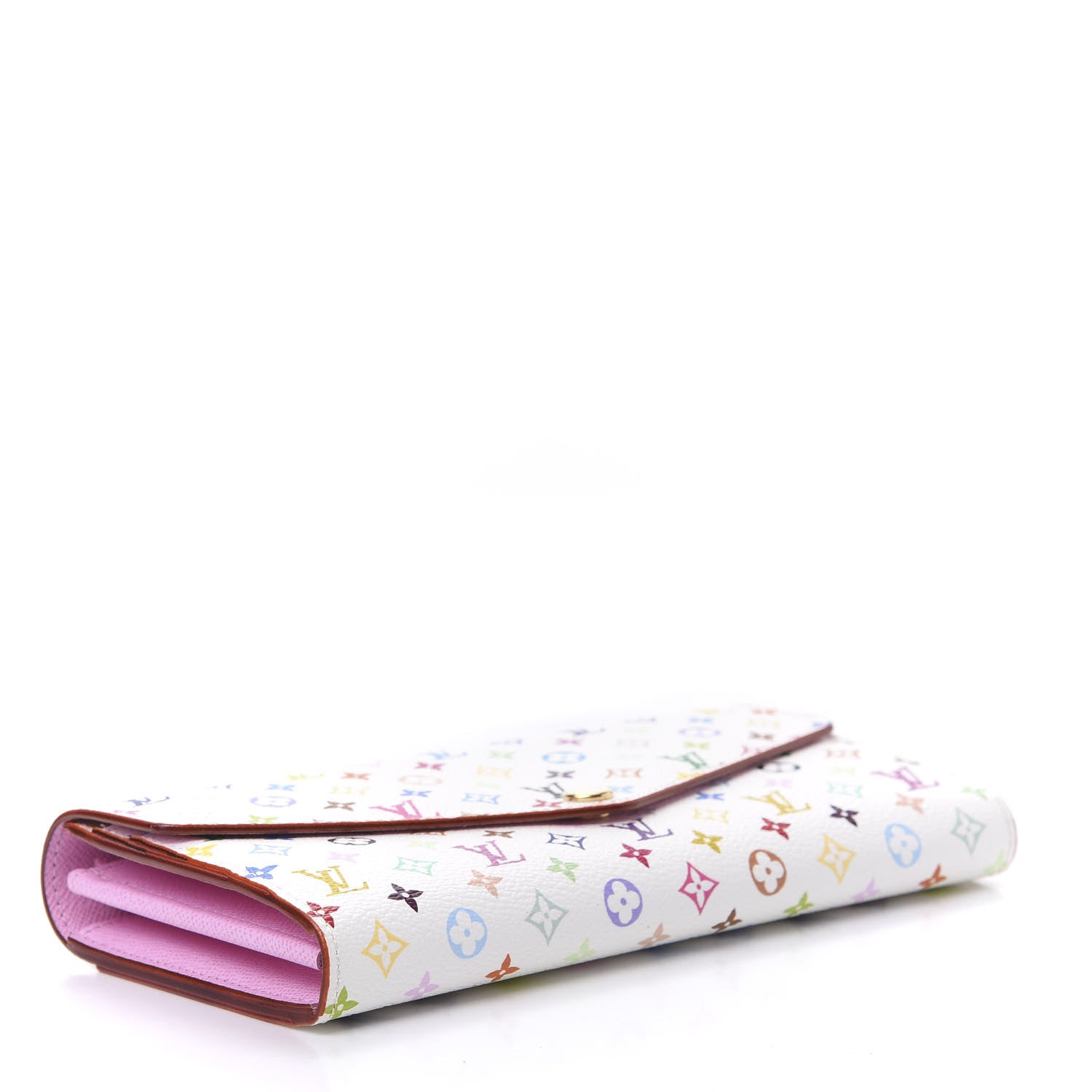 Louis Vuitton Monogram Multicolor Sarah Wallet NM White Litchi 4 of 7