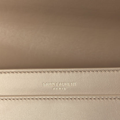 Saint Laurent Smooth Calfskin Le Maillon Satchel Beige 5 of 8