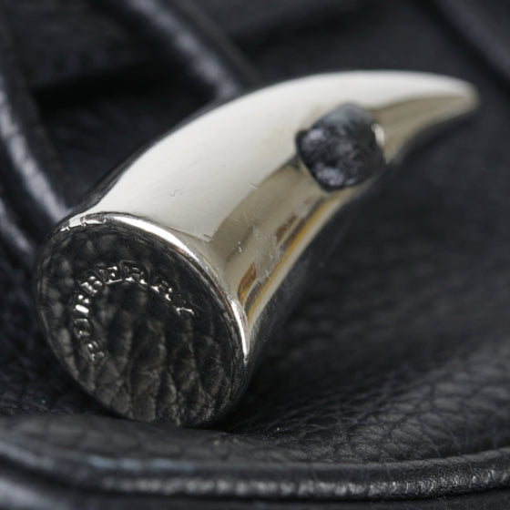 Burberry Leather Horn Toggle Tote Black 8 of 12