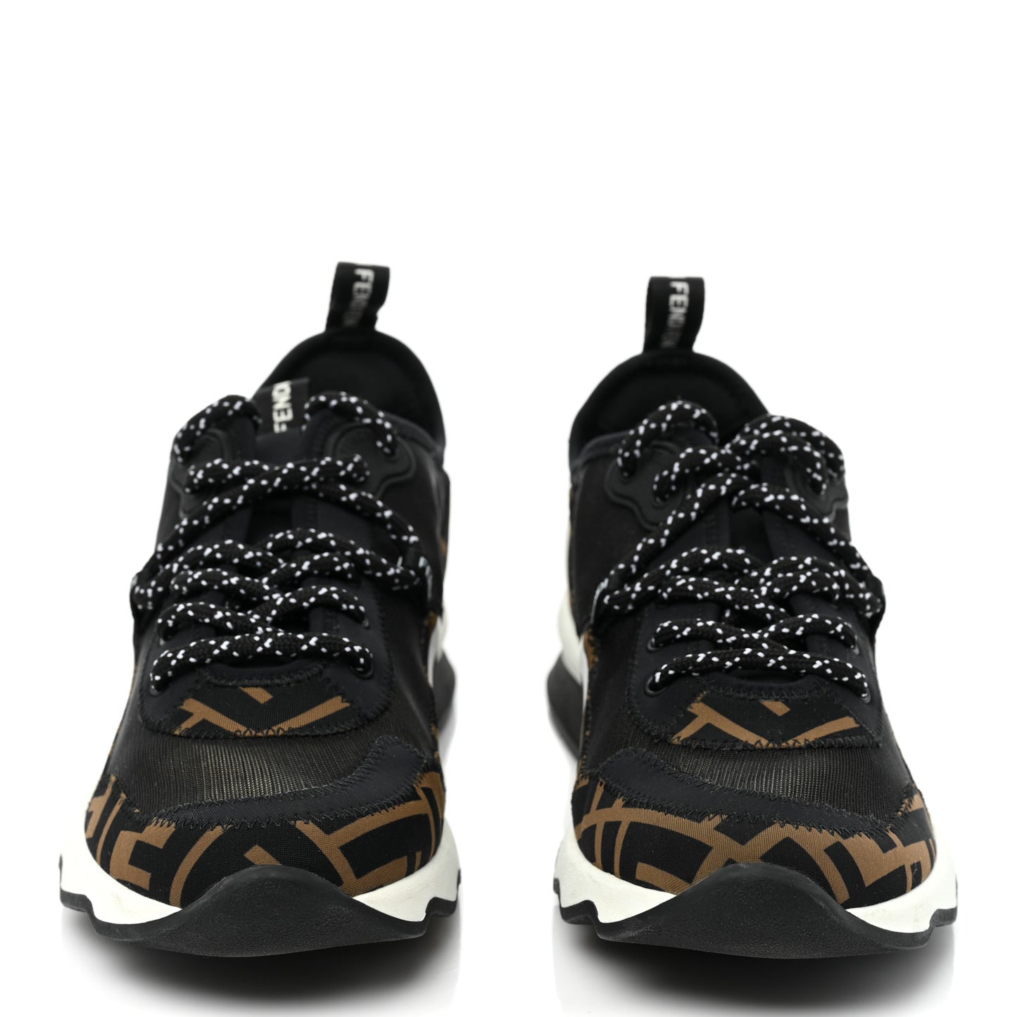 Technical Mesh Lycra FFreedom Patchwork Sneakers 37.5 Black Tobacco