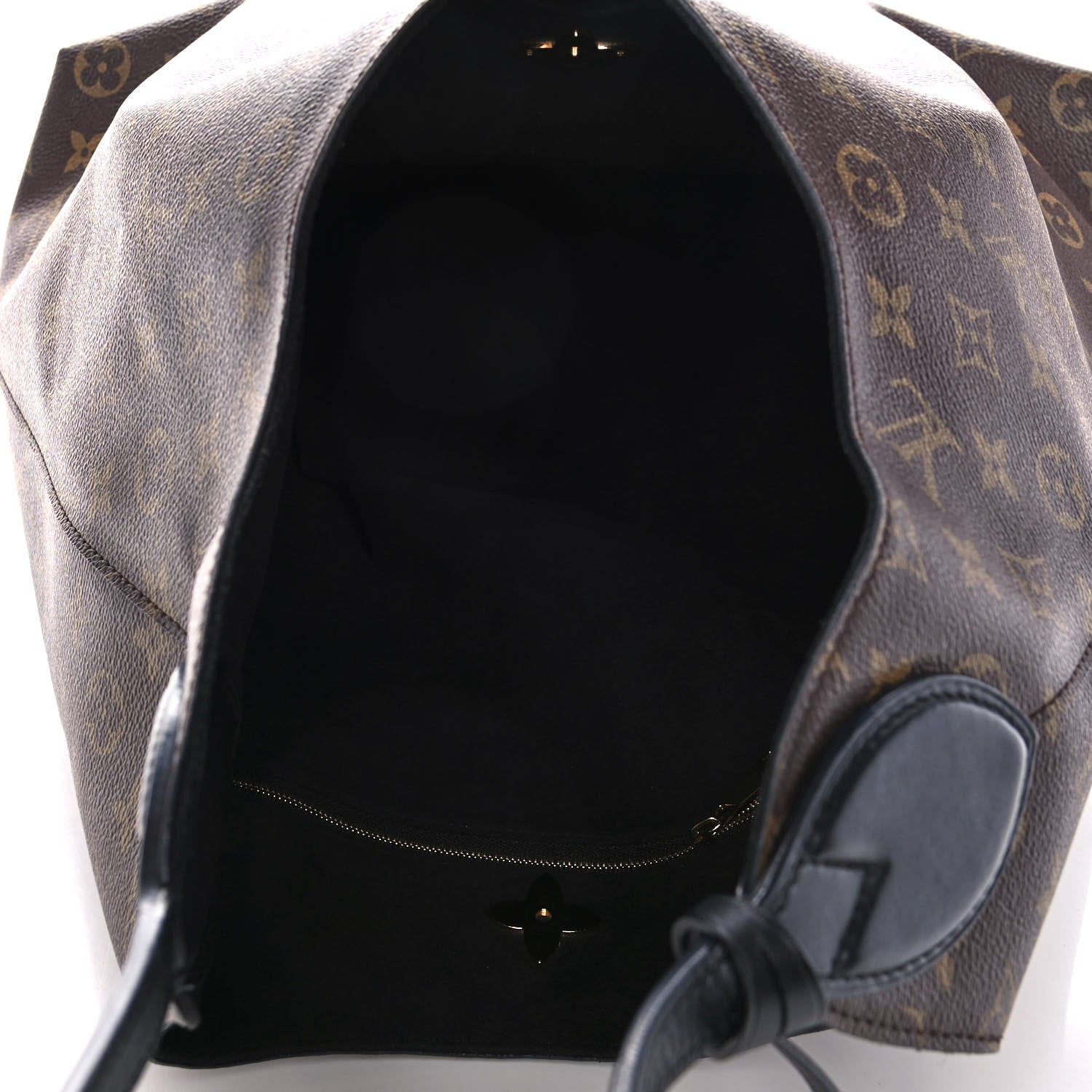 Louis Vuitton Monogram Flower Hobo Black 5 of 12
