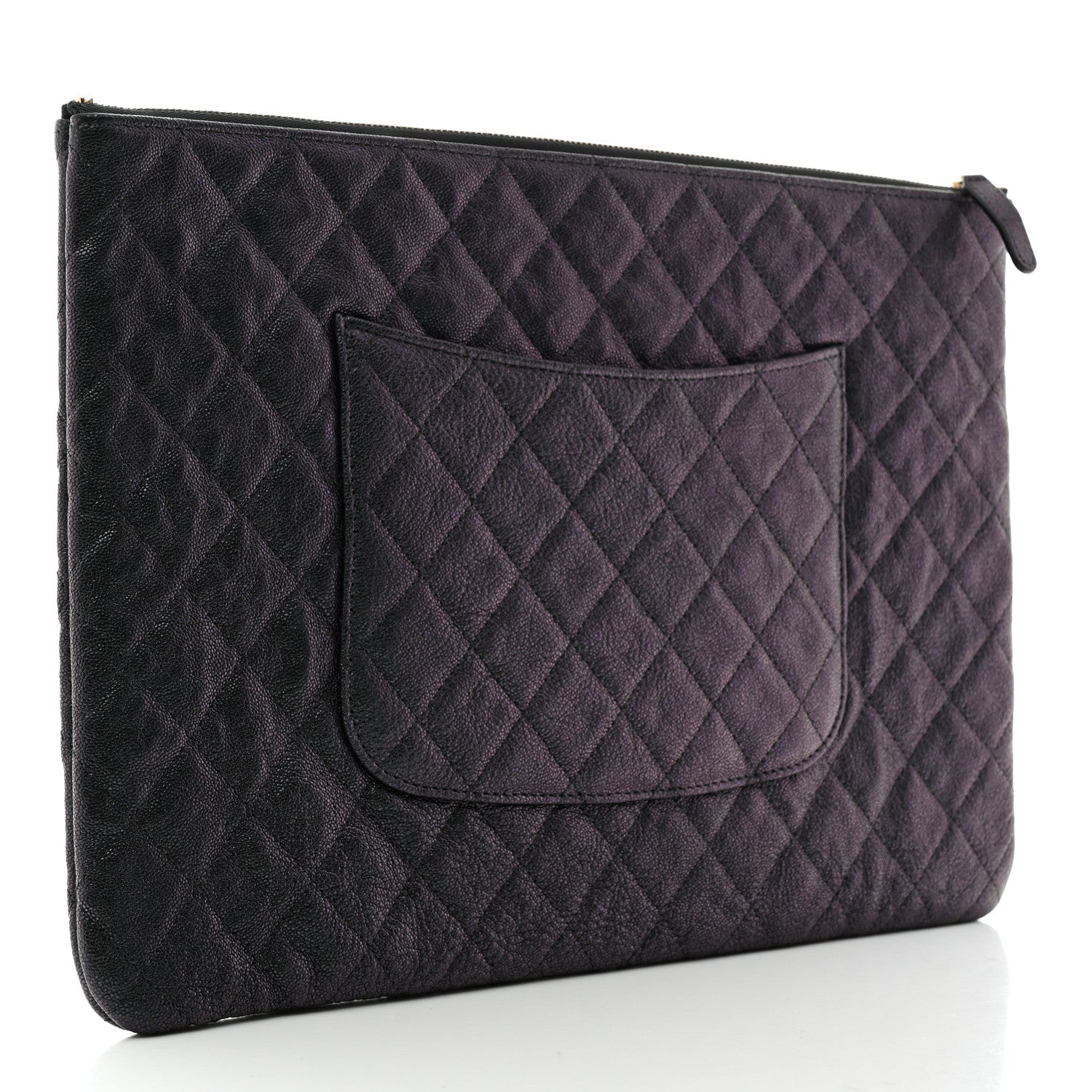 Chanel Iridescent Caviar Large Night by the C Pouch Clutch Black 3 of 9