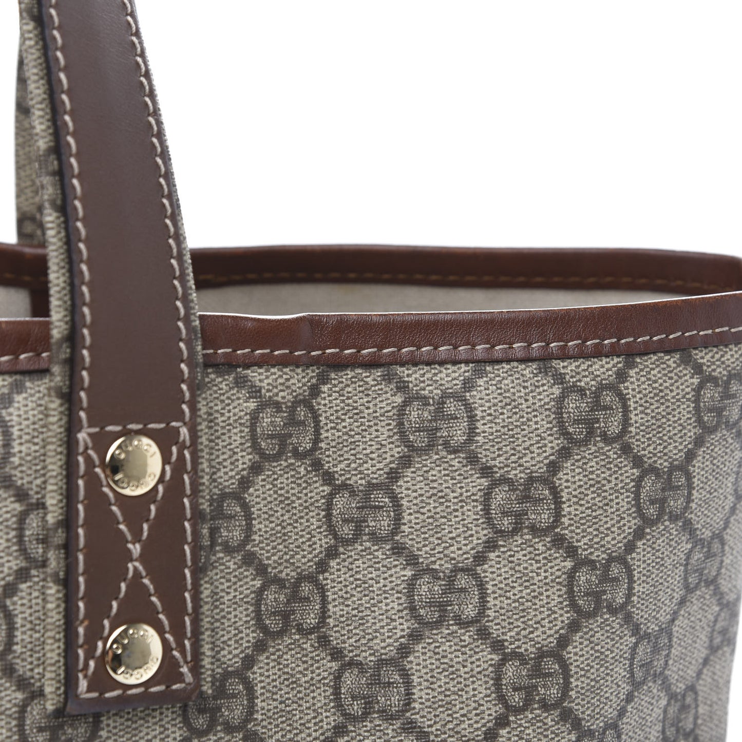 GG Plus Monogram Medium Signature Web Loop Tote Brown