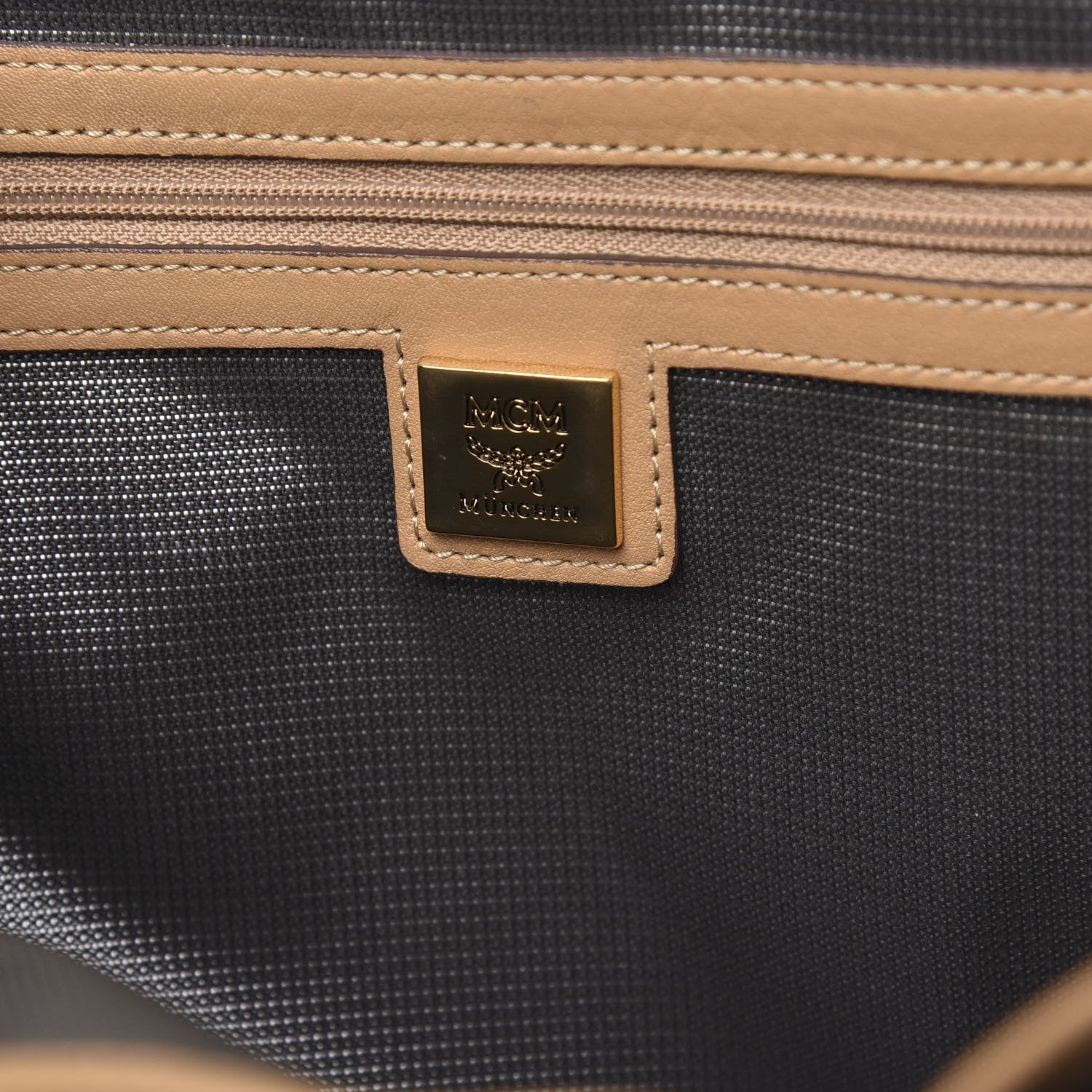 MCM Visetos Large Side Studs Stark Backpack Beige 6 of 10