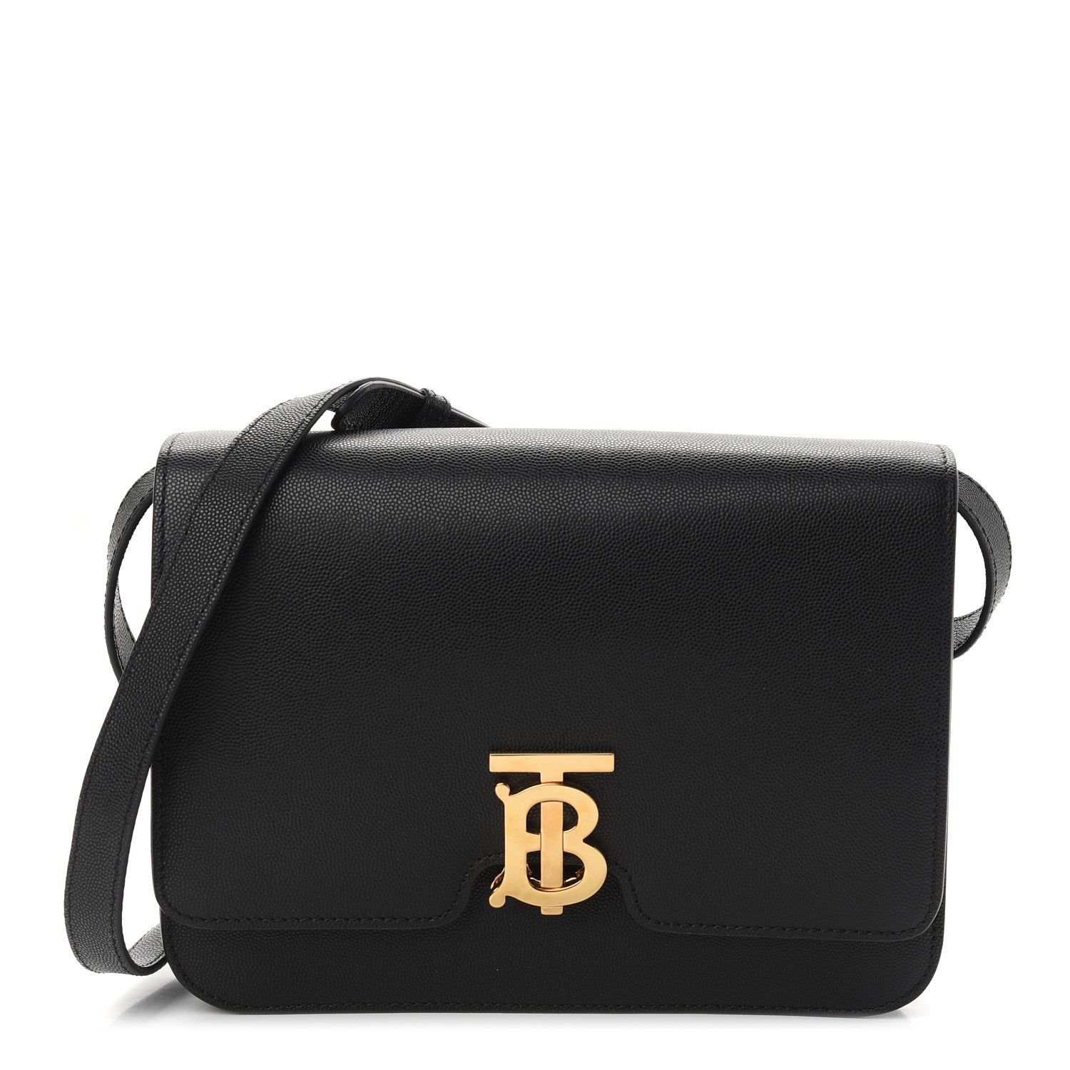 Burberry Grained Calfskin Medium TB Bag Black 1 of 10