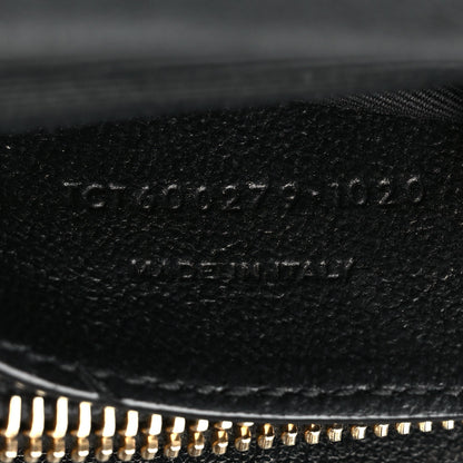 Saint Laurent Sheepskin Matelasse Chevron Monogram Medium College Bag Black 6 of 11