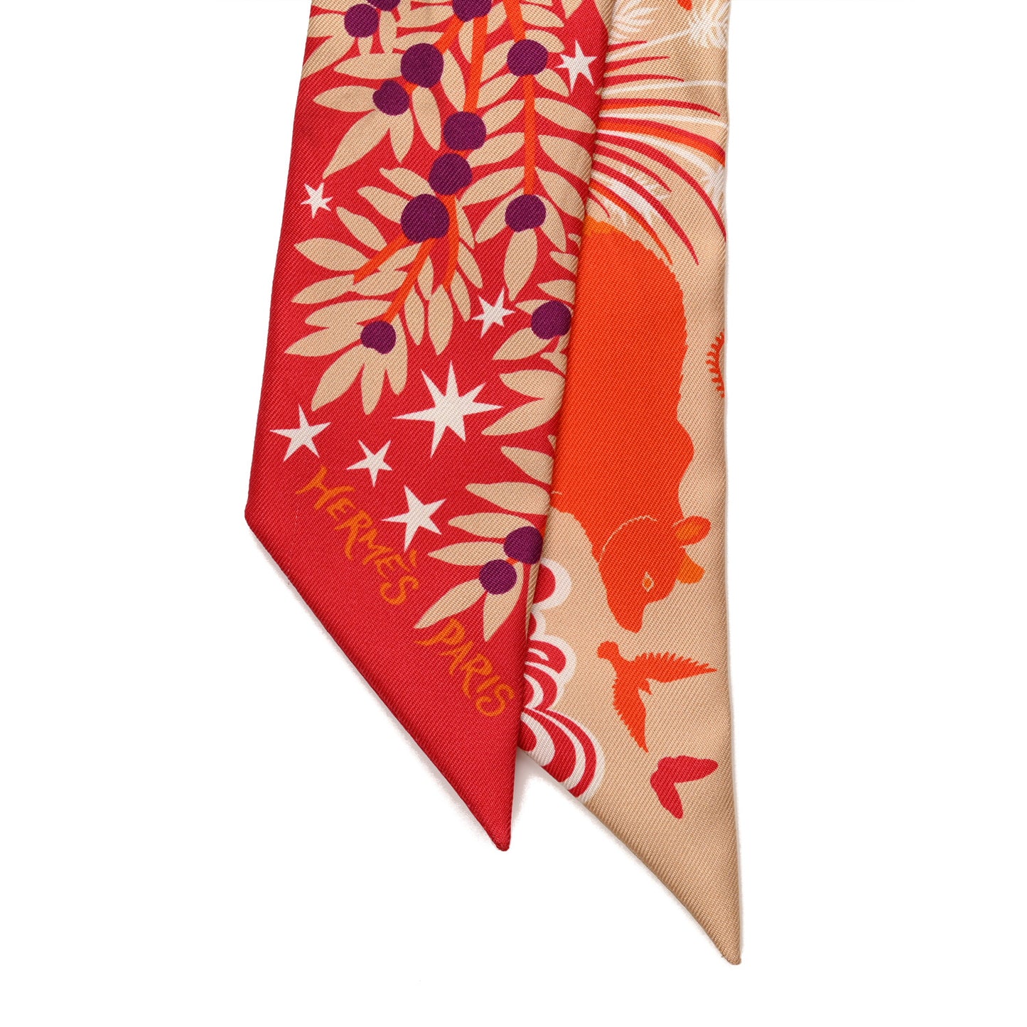 Silk Le Charme D Orphee Twilly Vermillon Beige