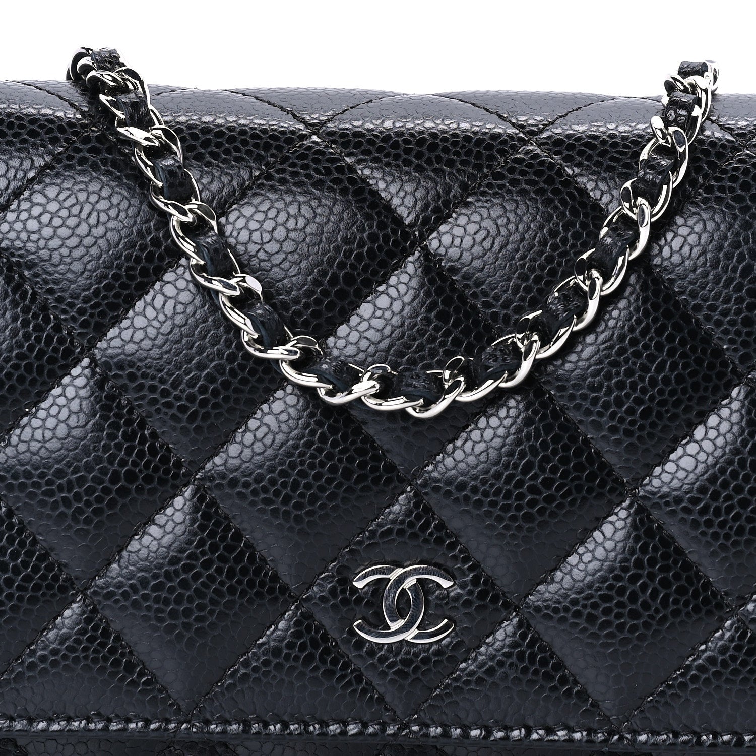 Chanel Caviar Quilted Wallet on Chain WOC  Black 7 of 9