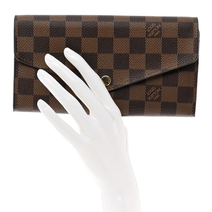 Louis Vuitton Damier Ebene Sarah Wallet NM 2 of 9