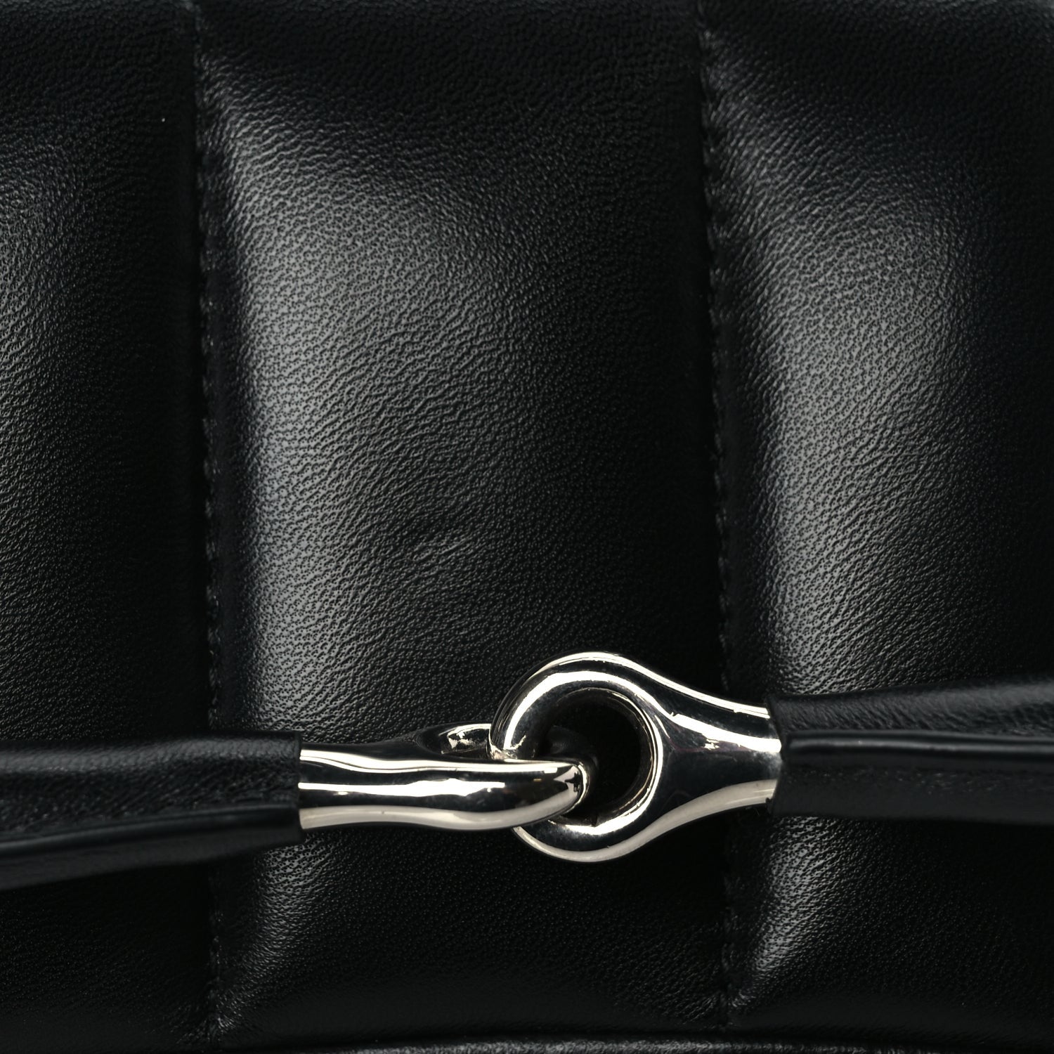 Gucci Nappa Vertical Matelasse Medium Maxi Horsebit Chain Shoulder Bag Black 6 of 8