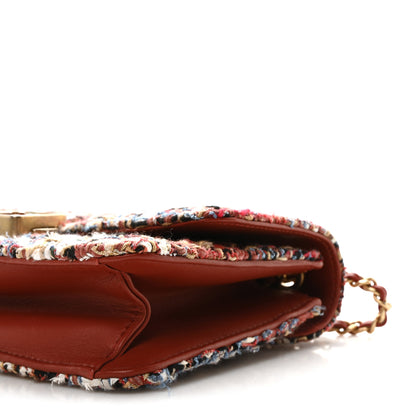 Chanel Tweed Quilted Flap Red Multicolor 10 of 10
