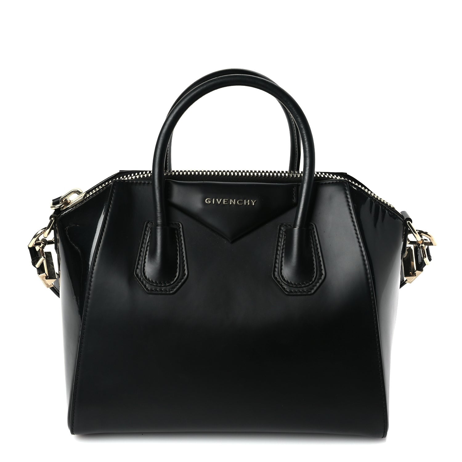 Givenchy Shiny Lord Calfskin Small Antigona  Black 1 of 9