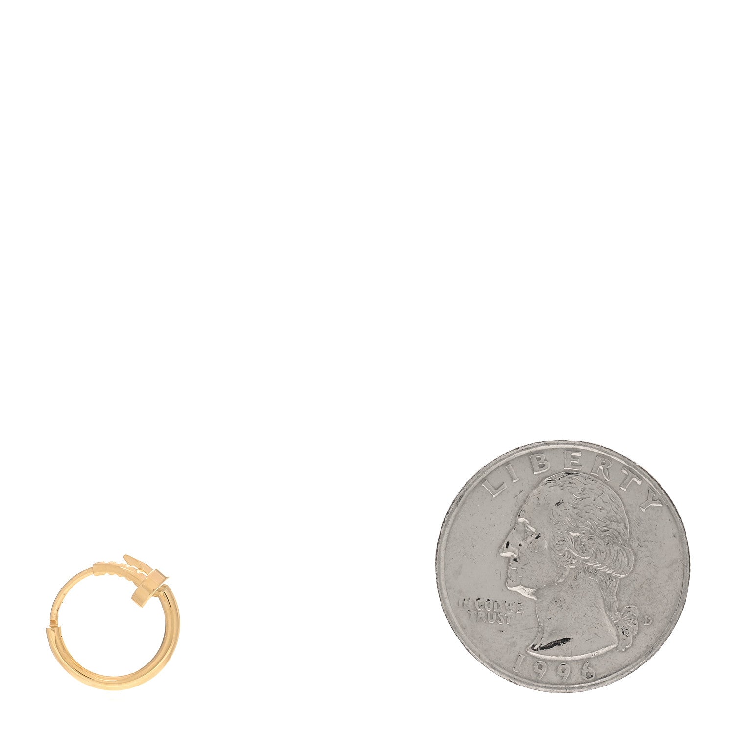 Cartier 18K Yellow Gold Juste Un Clou Single Hoop Earring 2 of 5