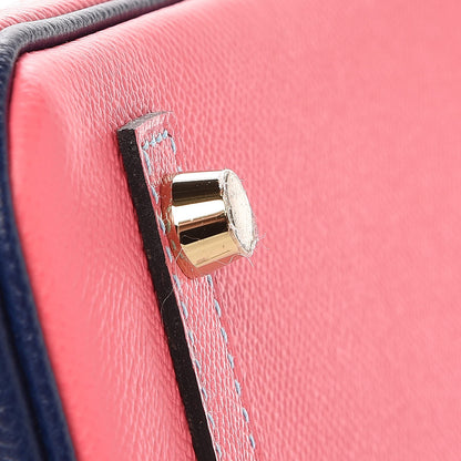 Hermes Epsom Horseshoe Birkin 30 Rose Azalee Bleu Saphir 32 of 32