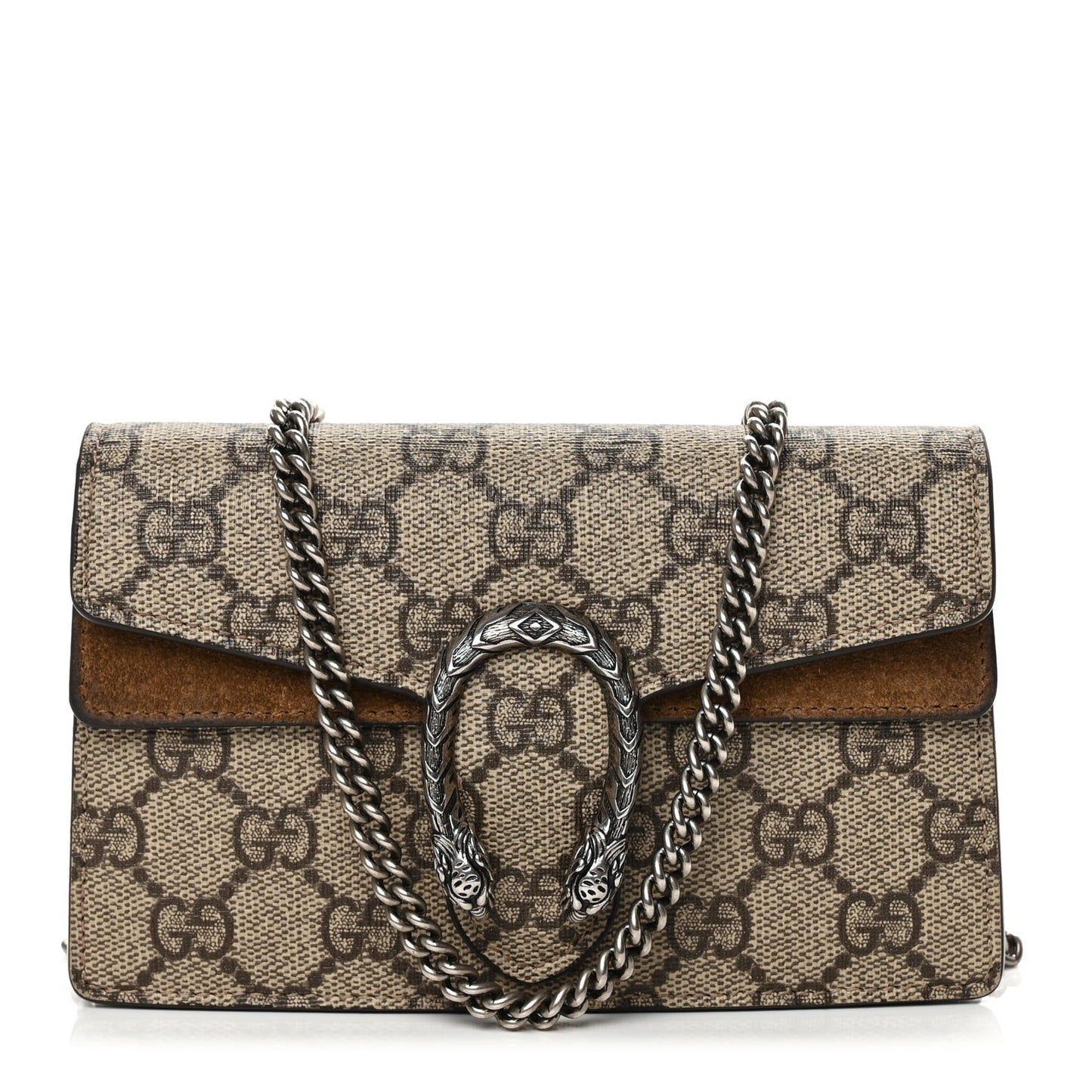 GG Supreme Monogram Super Mini Dionysus Shoulder Bag Taupe