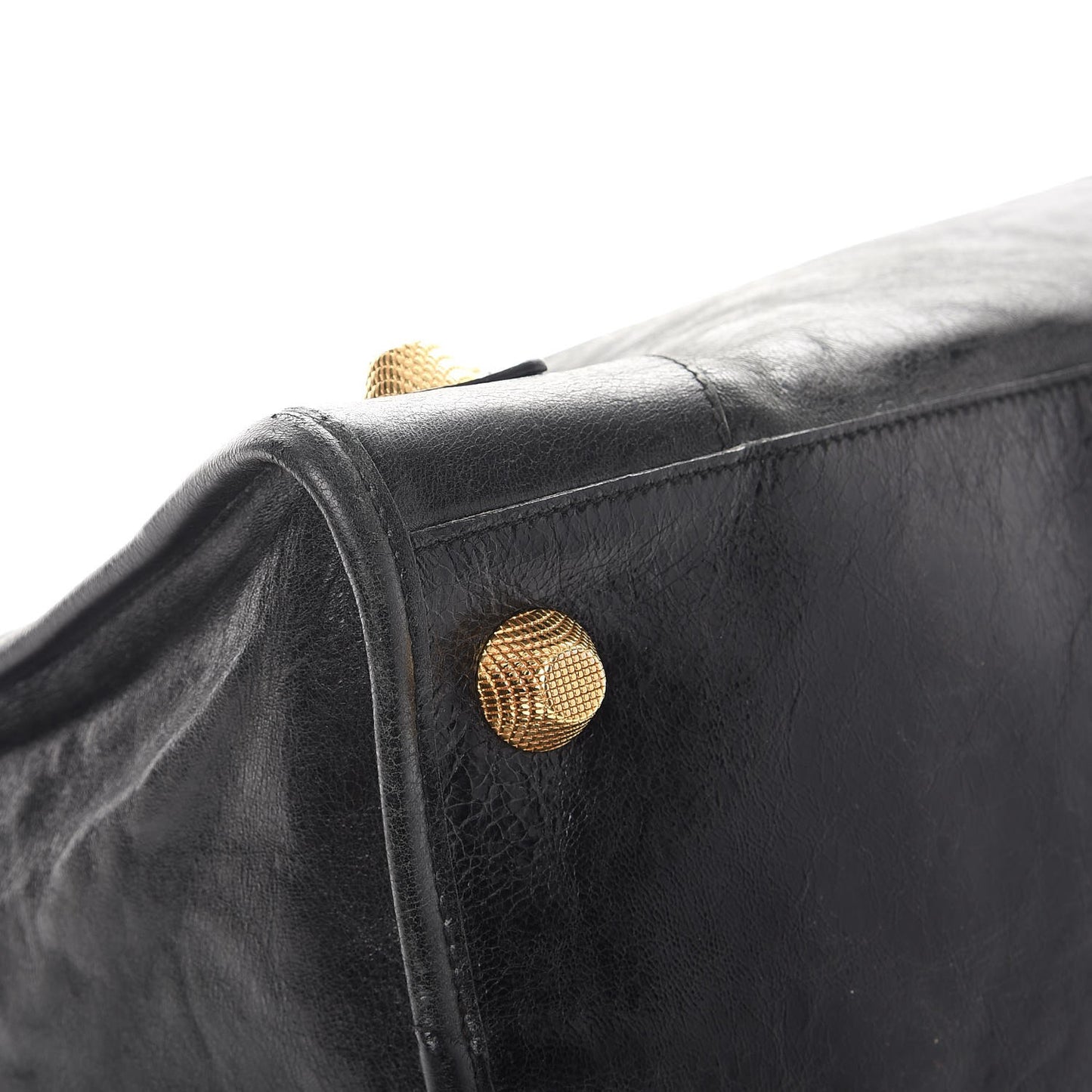 Agneau Giant 21 Gold Hardware Work Black