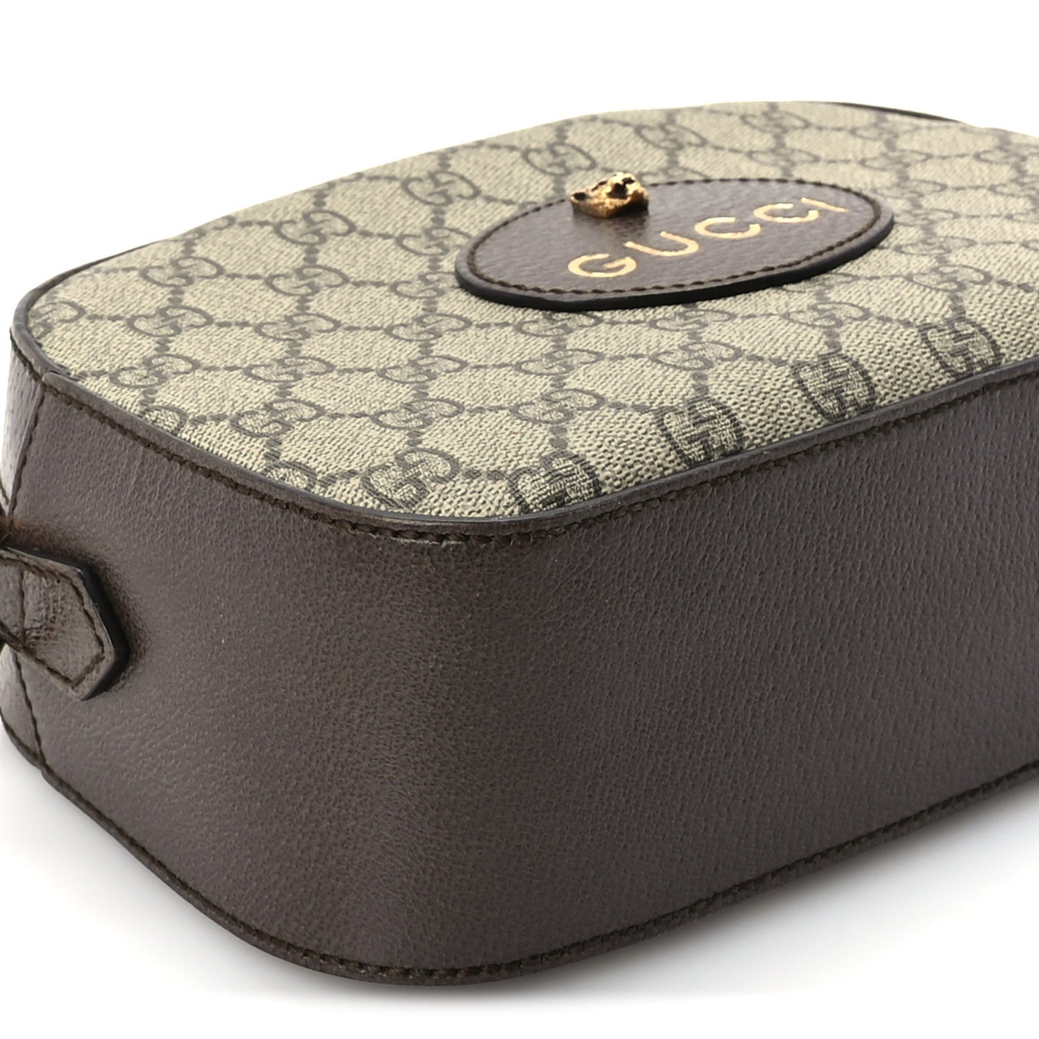 Gucci GG Supreme Monogram Web Neo Vintage Shoulder Bag New Acero Crop 7 of 8