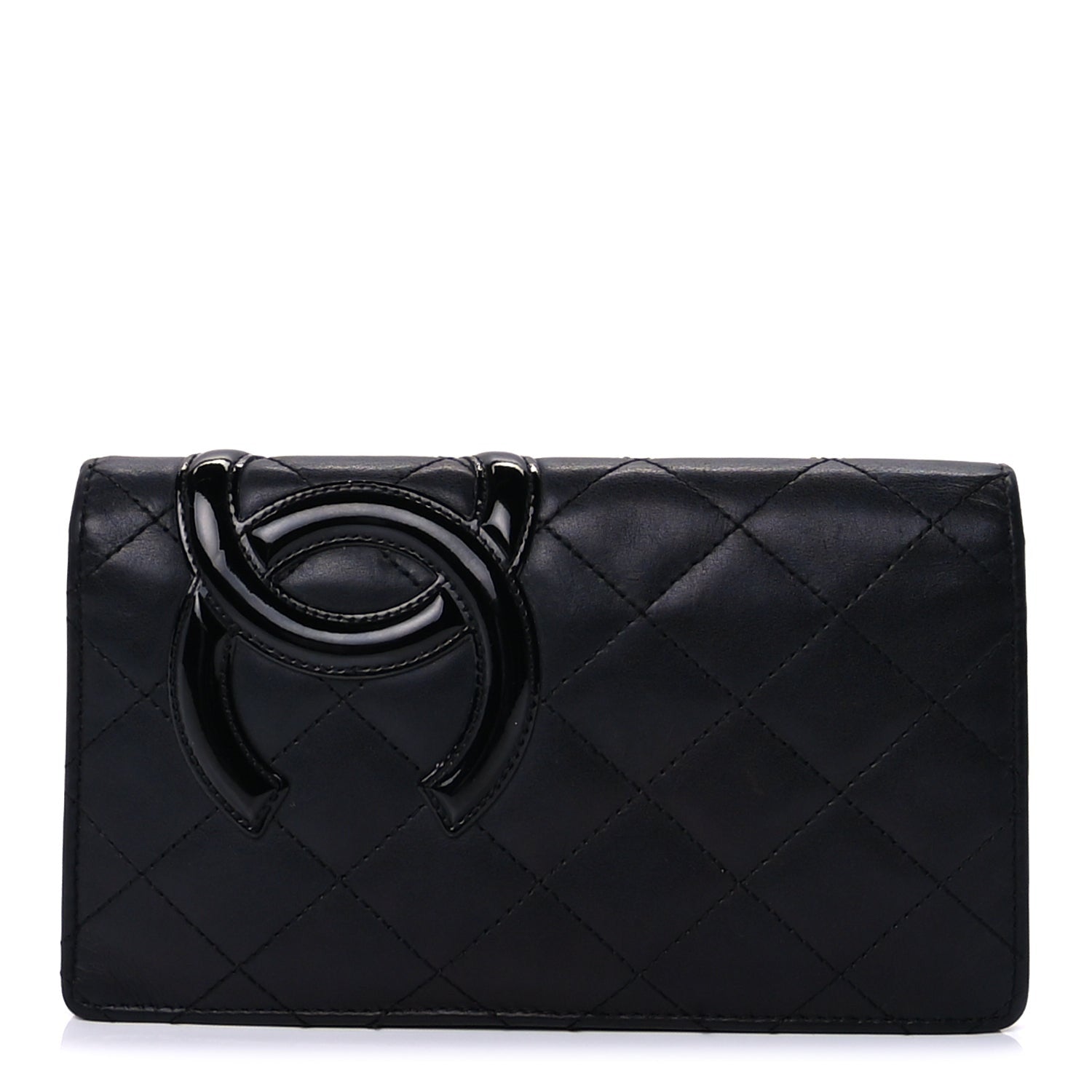 Chanel Calfskin Quilted Cambon Yen Wallet Black 1 of 7