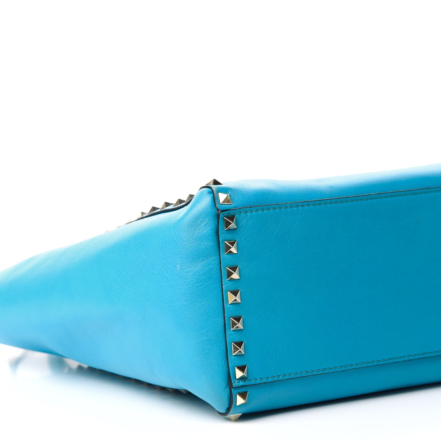 Valentino Garavani Vitello Rockstud Double Handle Tote Parrot 6 of 13