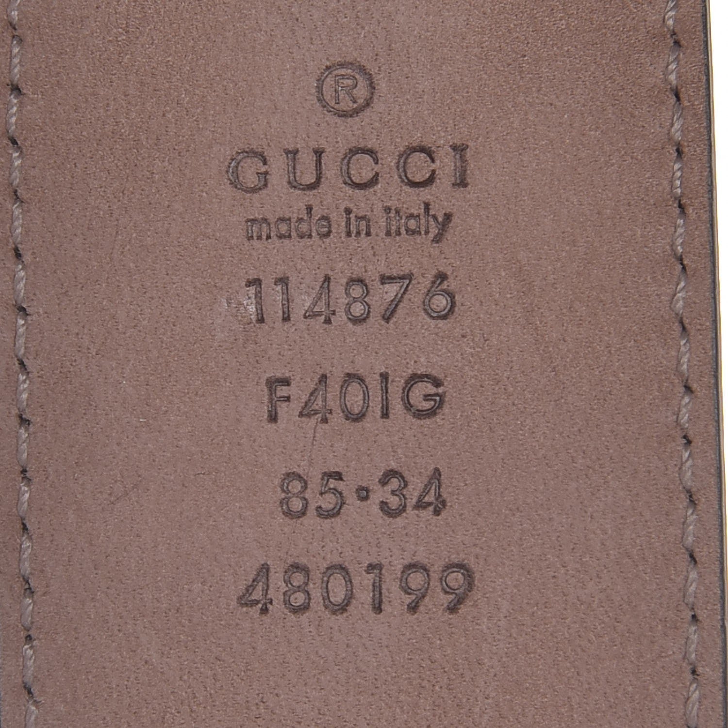 Gucci Monogram Interlocking G Belt 85 34 Off White 4 of 6